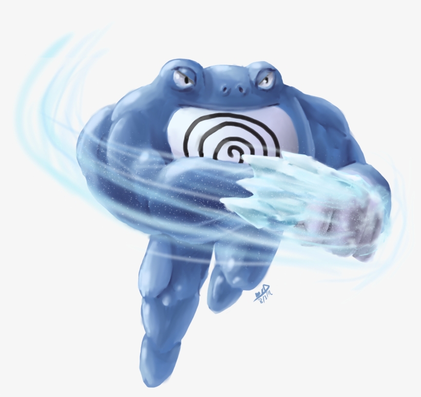#062 Poliwrath Used Circle Throw And Ice Punch - Poliwrath Ice Punch, transparent png #3092676