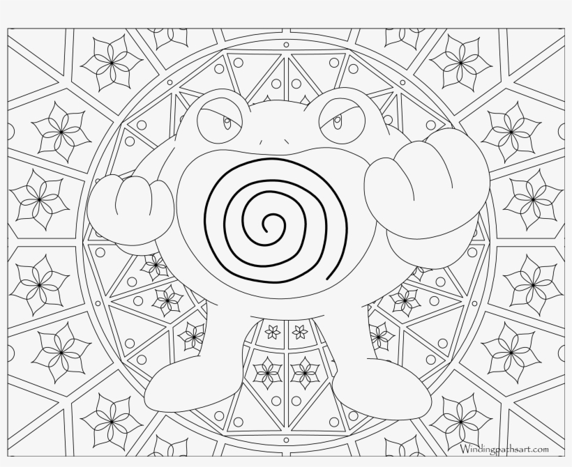 Poliwrath - Pokemon Adult Coloring Pages, transparent png #3092705