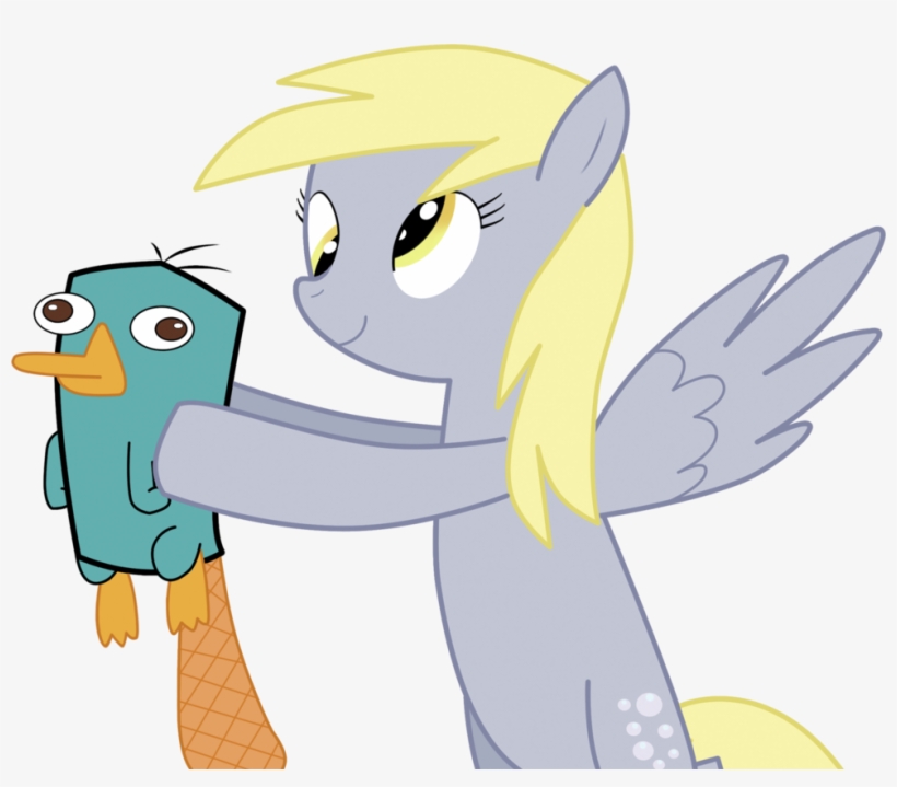 Cawinemd, Crossover, Derpy Hooves, Female, Mare, Pegasus, - Perry The Platypus Derpy, transparent png #3092931