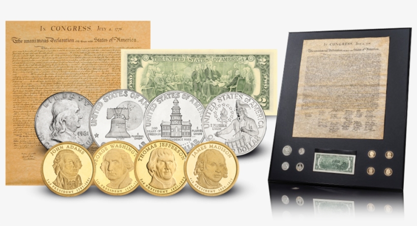 Declaration Of Independence Coin Set - Happy Birthday Colorful Unique Collectors Keepsake, transparent png #3093101