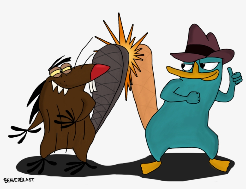 Beaver-tail Slap Colored By Beaverblast On Clipart - Platypus Tail Vs Beavertail, transparent png #3093211