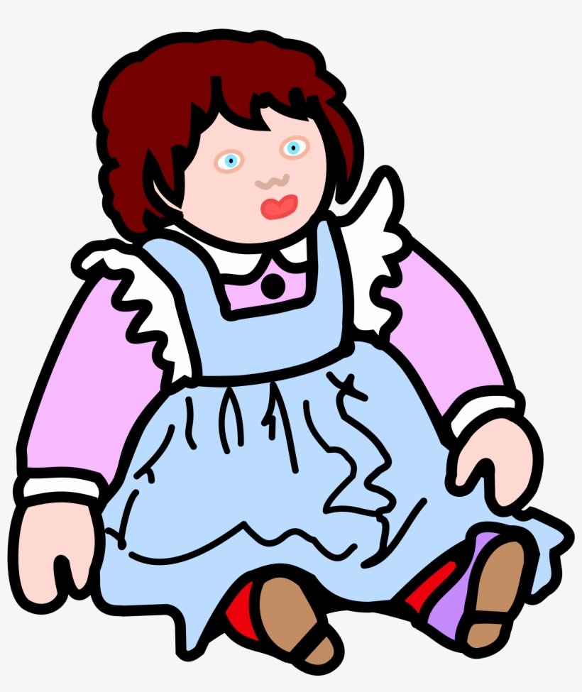 Dall Clipart Art - Big Doll Clipart, transparent png #3093901