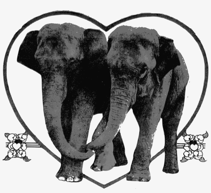 This Free Icons Png Design Of Lover Elephants, transparent png #3093903