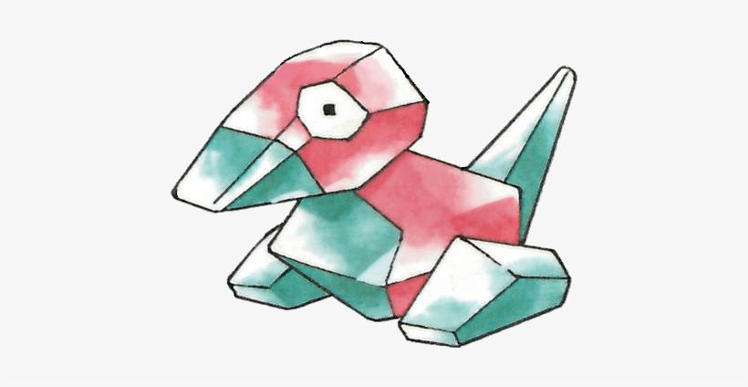 #porygon From The Official Artwork Set For #pokemon - Porygon Sugimori, transparent png #3093998