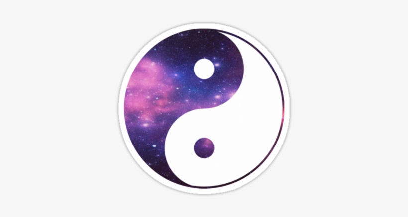 Galactic Yin Yang By Kalkos - Stickers Galaxy, transparent png #3094551