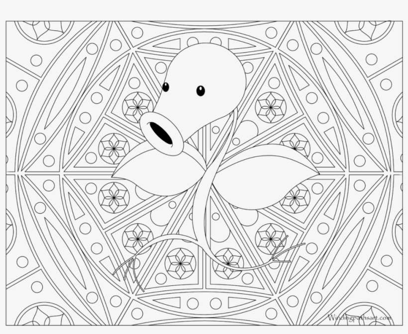 Adult Pokemon Coloring Page Bellsprout - Pokemon Hard Coloring Pages, transparent png #3094679