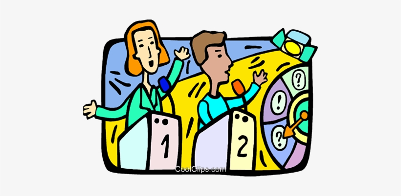 Television Game Show Royalty Free Vector Clip Art Illustration - Television, transparent png #3095247