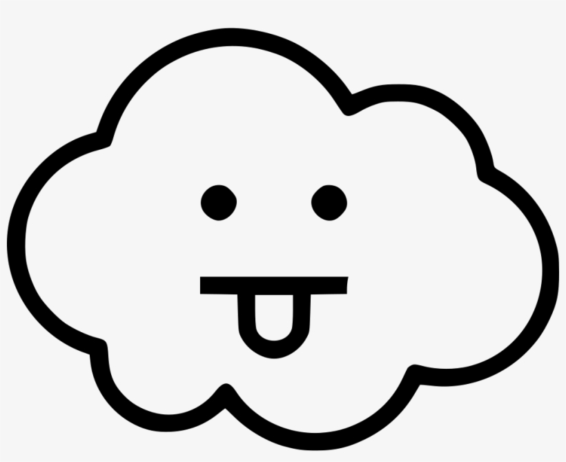 Cloud Silly Tounge Comments - Emoticon, transparent png #3095468