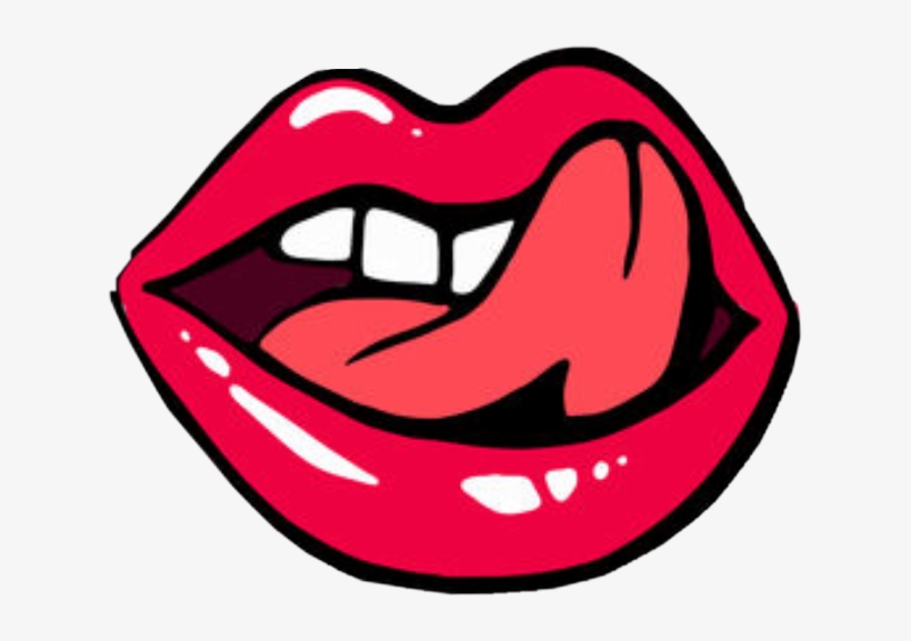 Lips Tounge Teeth Face Tumblr Tumblrboy Tumblrgirl - Lips Stickers, transparent png #3095656