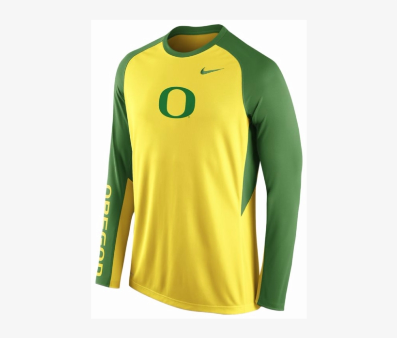 Oregon Ducks Men's Nike On Court Shooting Long Sleeve - ナイキ Nike Michigan State Spartans White Elite Basketball, transparent png #3096266