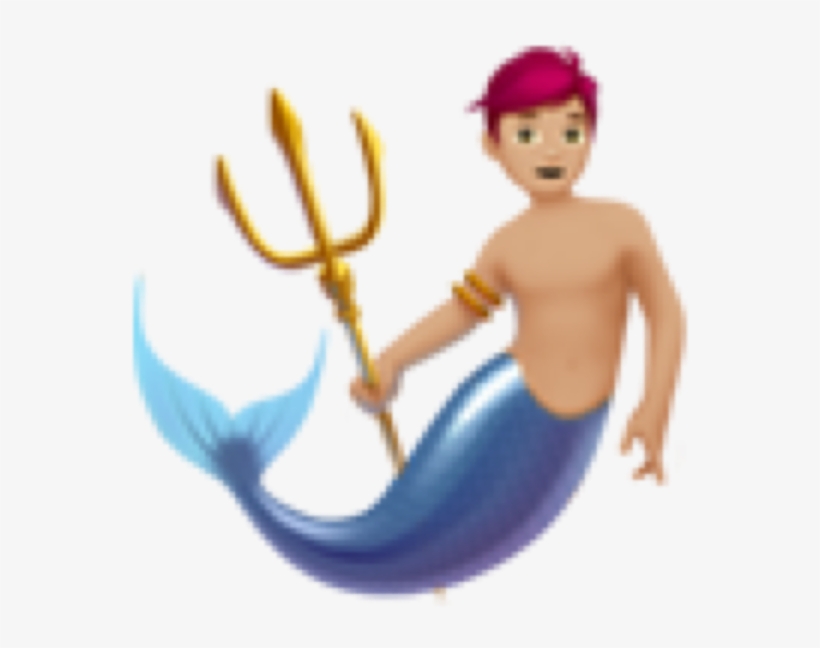 Mermaid Merman Man Emoji Freetoedit - Merman Emoji, transparent png #3096466