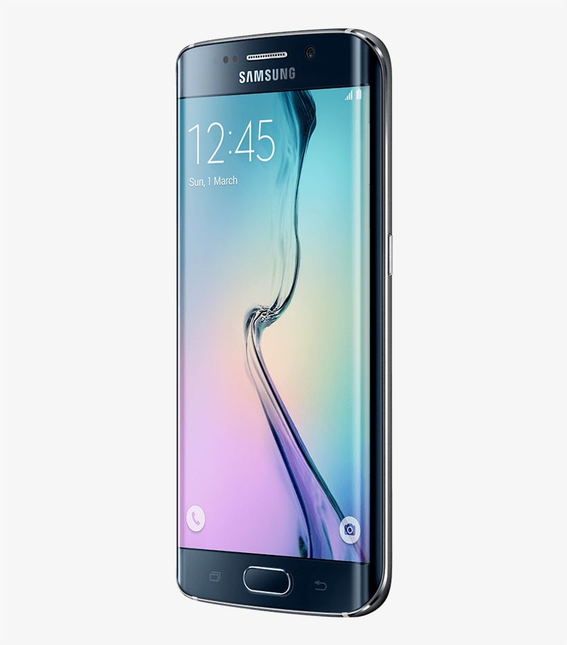 Galaxy S6 Edge Gallery Right Perspective Black, transparent png #3096638