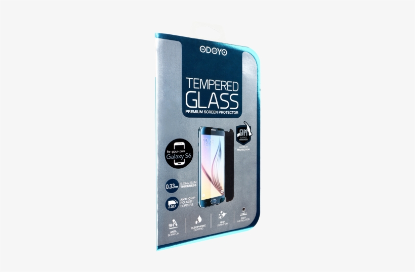 33mm Tempered Glass For Samsung Galaxy S6 - Odoyo 0.3mm Tempered Glass Screen Protector, transparent png #3096735