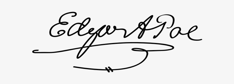 Influences - Edgar Allan Poe Signature, transparent png #3096867