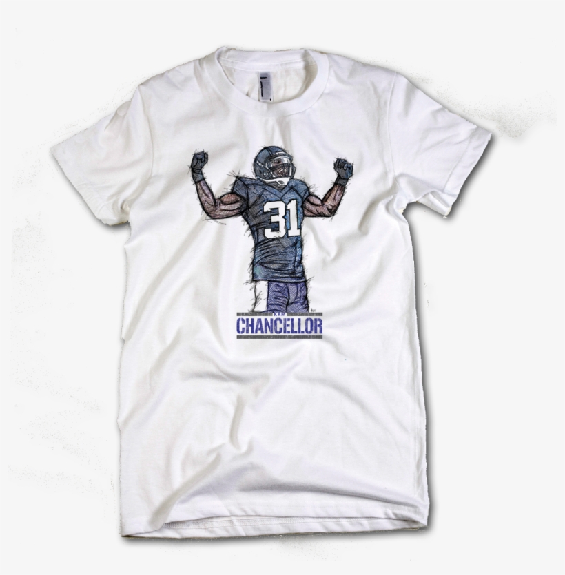 Kam Chancellor Blue - T-shirt, transparent png #3096990