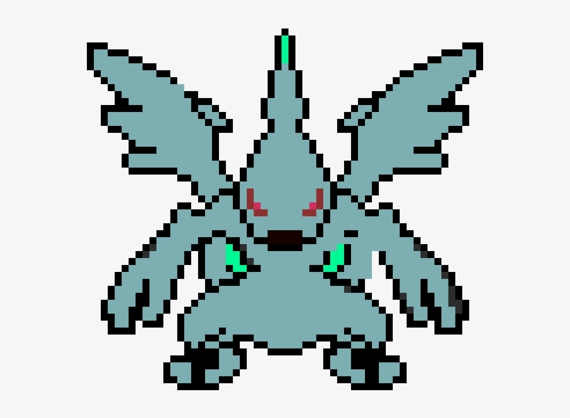 Shiny Zekrom - Pixel Art, transparent png #3097096