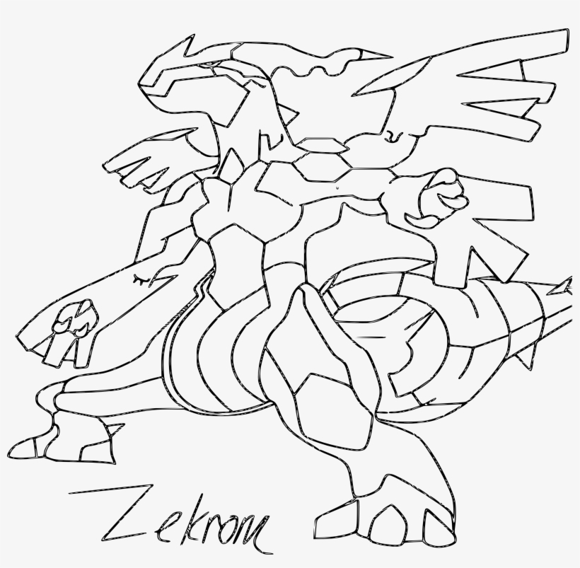 Coloring Pages Pokemon Zekrom Evolution - Dessin A Imprimer Pokemon Zekrom, transparent png #3097436