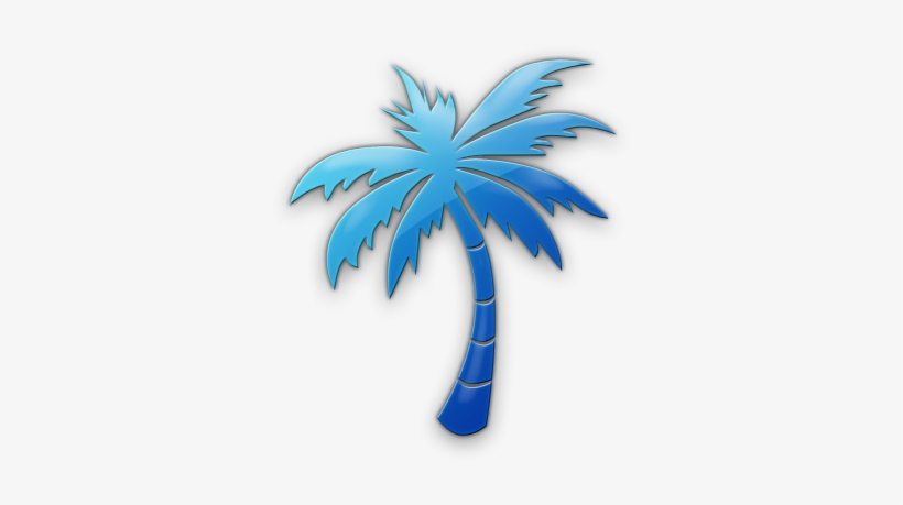 Palm Tree Legacy Icon Tags Icons Etc - Blue Palm Tree Png, transparent png #3098022