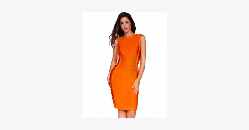 "cocktail" Khloe Kardashian Inspired Orange Bandage - Meilun Women's Fashion Rayon Bandage Bodycon Strap, transparent png #3098630