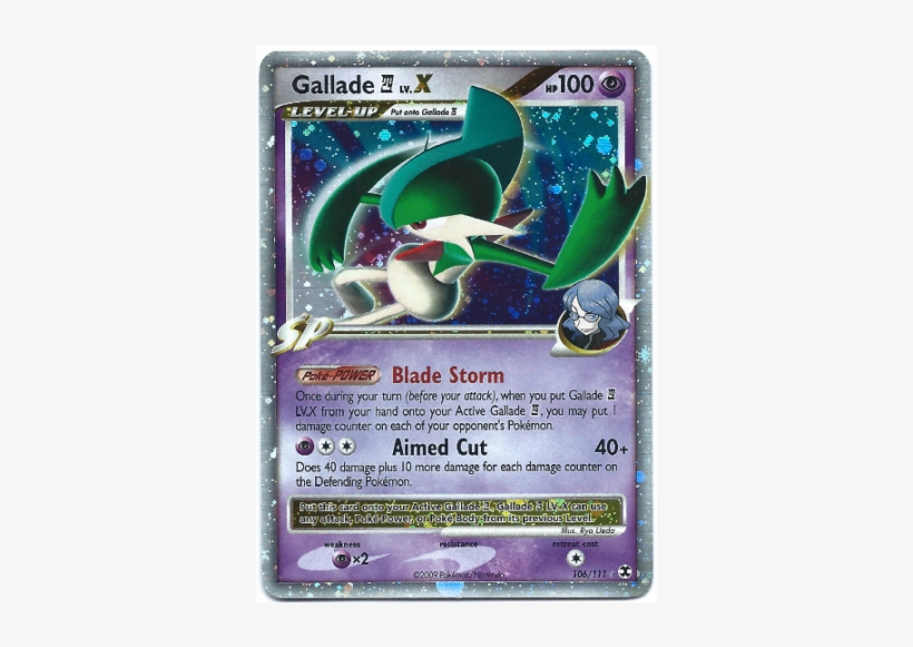 Gallade 4 Lv X Pokemon Card Platinum Rising Rivals, transparent png #3098891