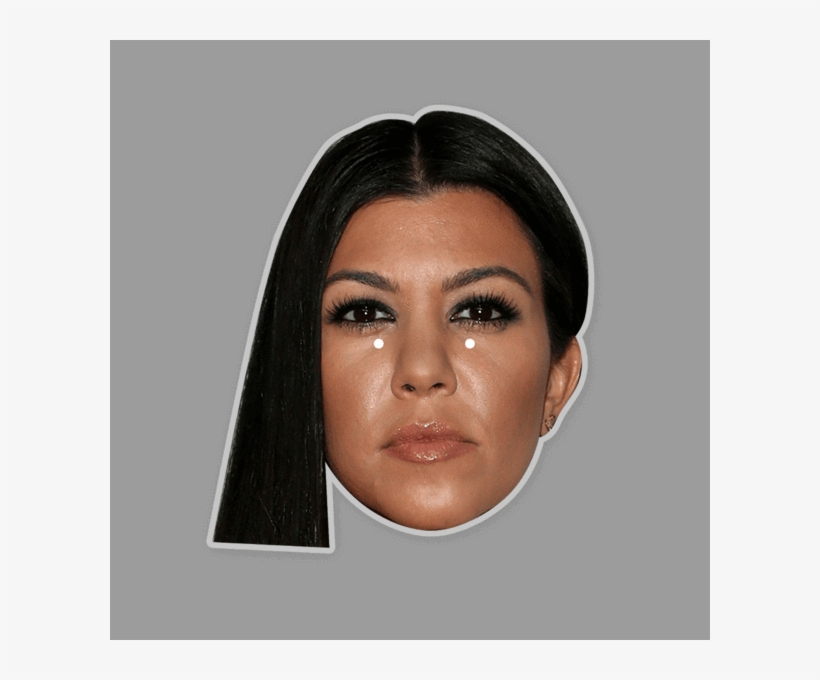 Kourtney Kardashian Mask - Kourtney Kardashian Mask By Rapmasks - 12" X 9" Waterproof, transparent png #3099092