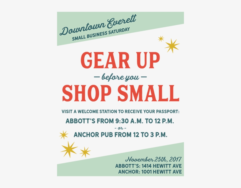 Small Business Saturday In Downtown Everett - Flyer, transparent png #3099287