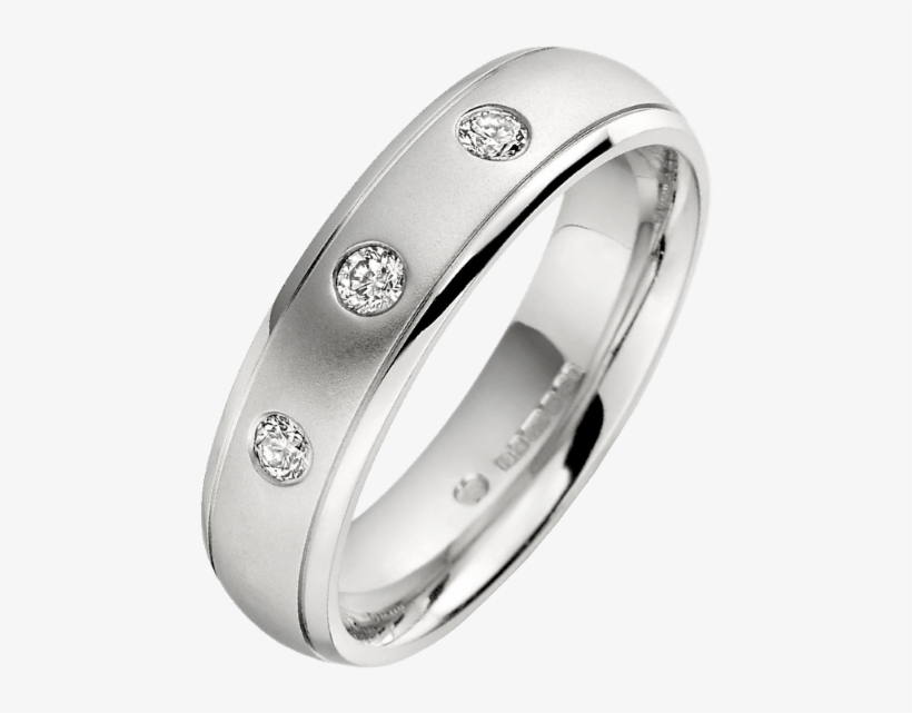 Man Wedding Ring - Mens Wedding Ring With 3 Diamonds, transparent png #311058