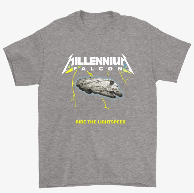 Millennium Falcon Ride The Lightspeed Star Wars Shirts - Fantasticdesignsshop Bulldog Tee Shirt, Dog Lover Tshirt,, transparent png #311060