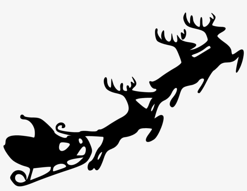 Reindeer Png Images Pictures - Christmas Reindeer Clipart Black, transparent png #311525