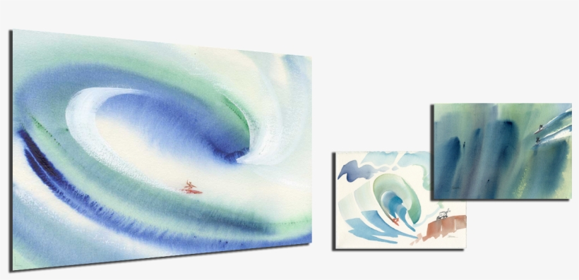 Surfer Art - Watercolor Surf, transparent png #311964