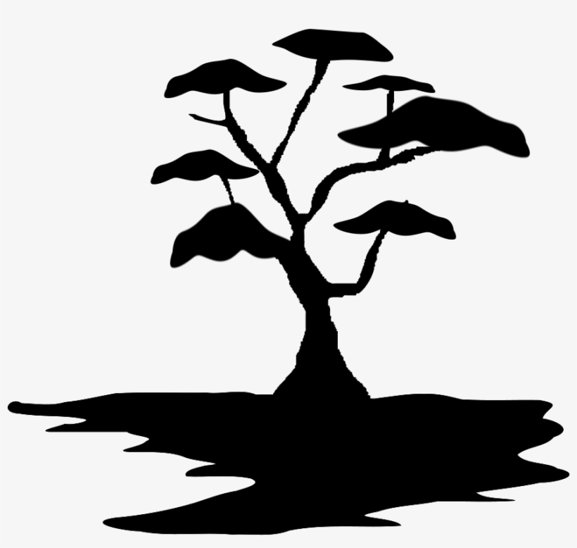 Rpg Map Symbols - Clipart Silhouette Bonsai Tree, transparent png #311981