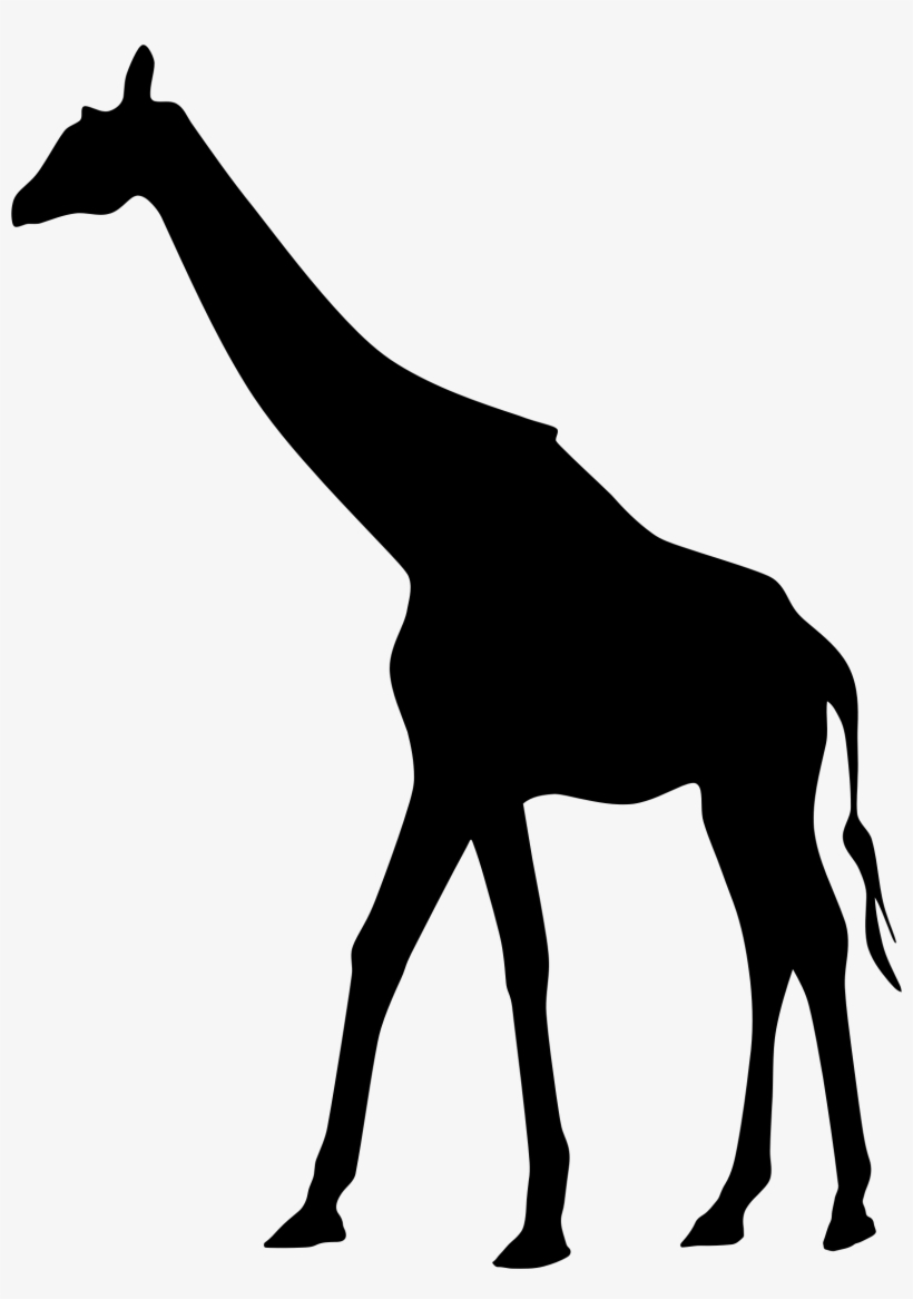 Clipart - Giraffe Clipart Silhouette, transparent png #312129