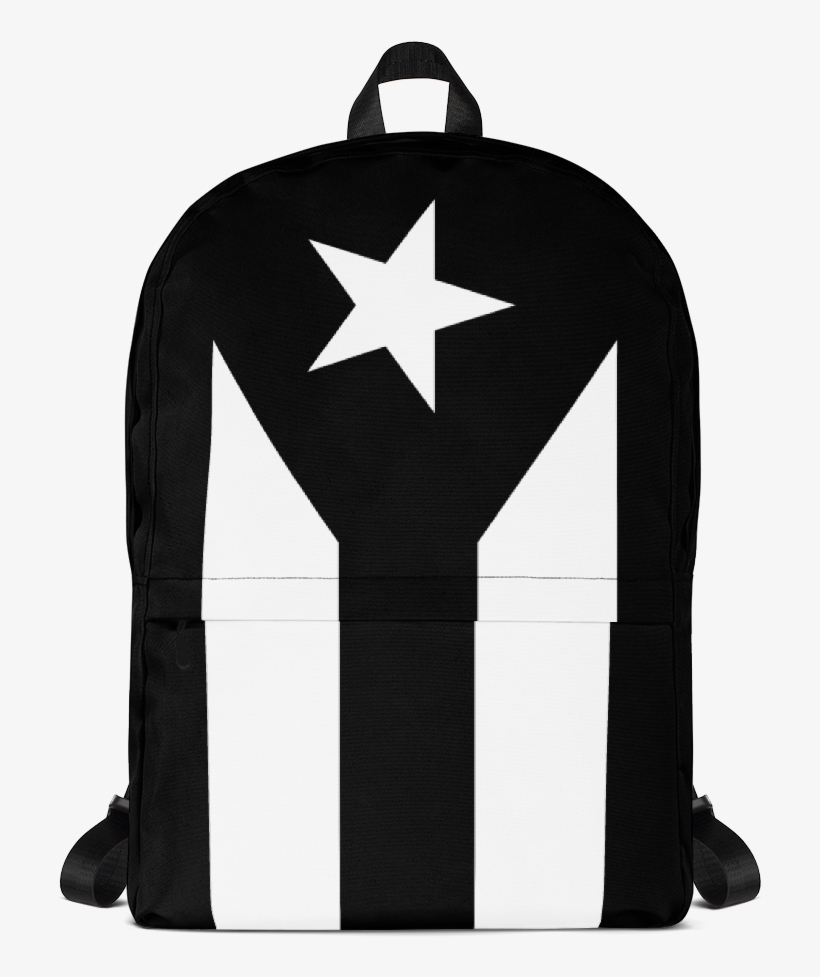 Load Image Into Gallery Viewer, Black Puerto Rico Flag - Backpack, transparent png #312171