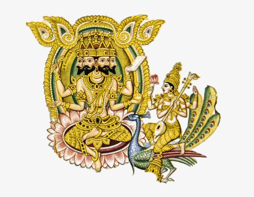Brahma The Creator, The Consort Of Saraswati - Brahma Shatarupa, transparent png #312222