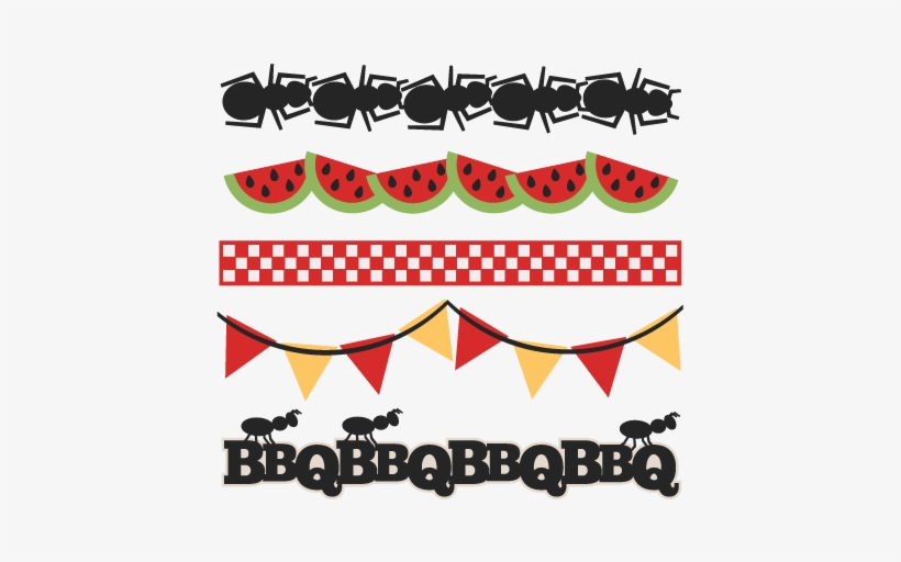 Bbq Borders Svg Scrapbook Cut File Cute Clipart Files - Bbq Borders, transparent png #312238