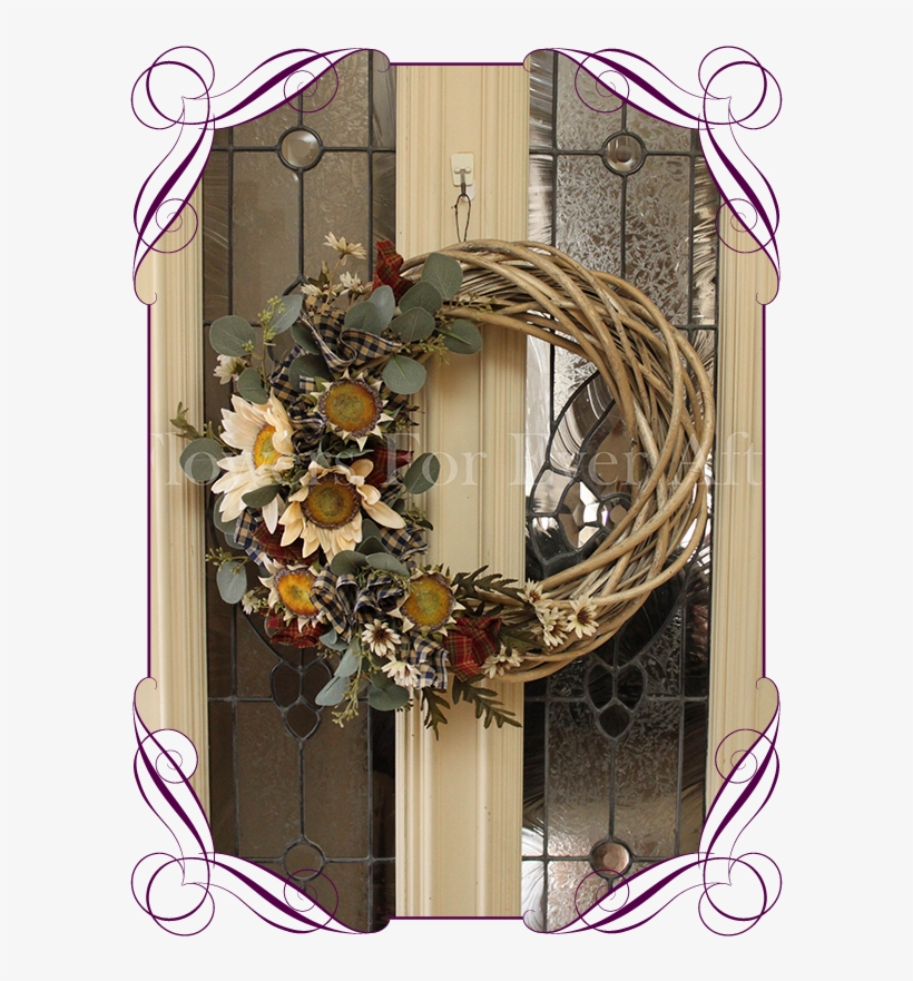 Autumn / Fall Door Wreath Decoration - Flowers For Ever After, transparent png #312259