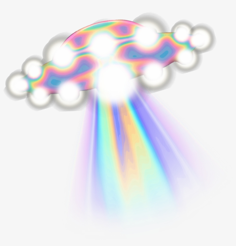 Ufo Spaceship Holo Holographic Tumblr Vaporwave Aesthet, transparent png #312552