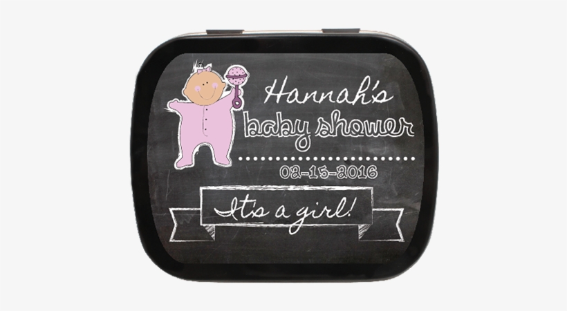 Illustrated Baby Chalkboard Personalized Baby Shower - Personalized Baby Shower Mint Tins, transparent png #312752