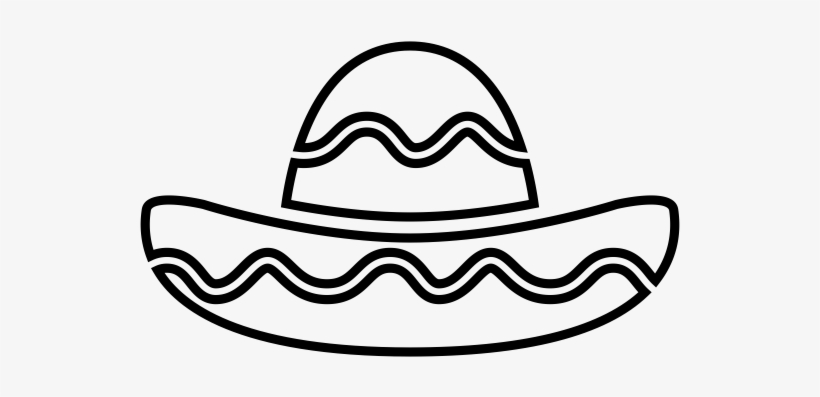 Sombrero Rubber Stamp - Drawing, transparent png #312756
