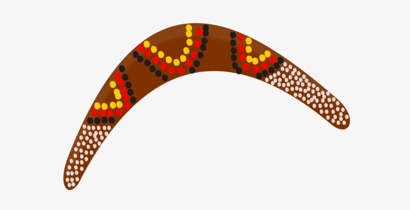 Indigenous Australian Art Boomerang Indigenous Australians - Boomerang Png, transparent png #312774
