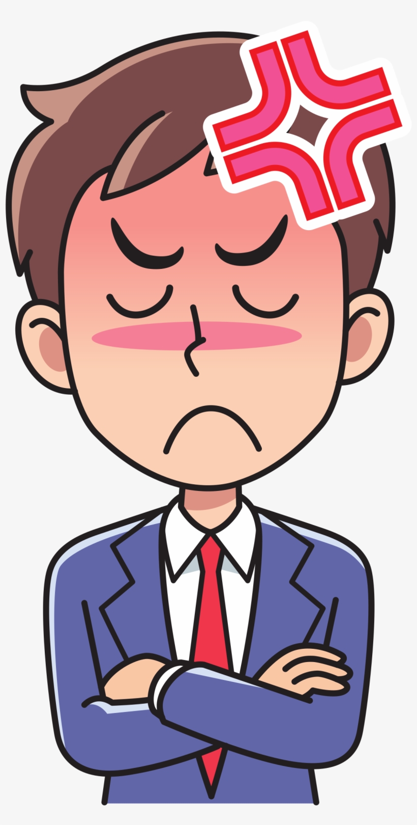 Business Man Angry Big Image Png - Thinking Man Clip Art, transparent png #313020