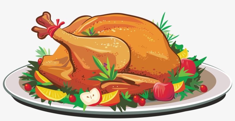 Roast Clipart Cooked Duck - Thanksgiving Turkey Cooked Clip Art, transparent png #313879