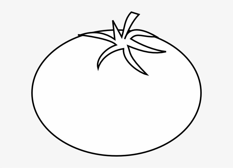 Small - Clip Art Tomato Black And White, transparent png #314048