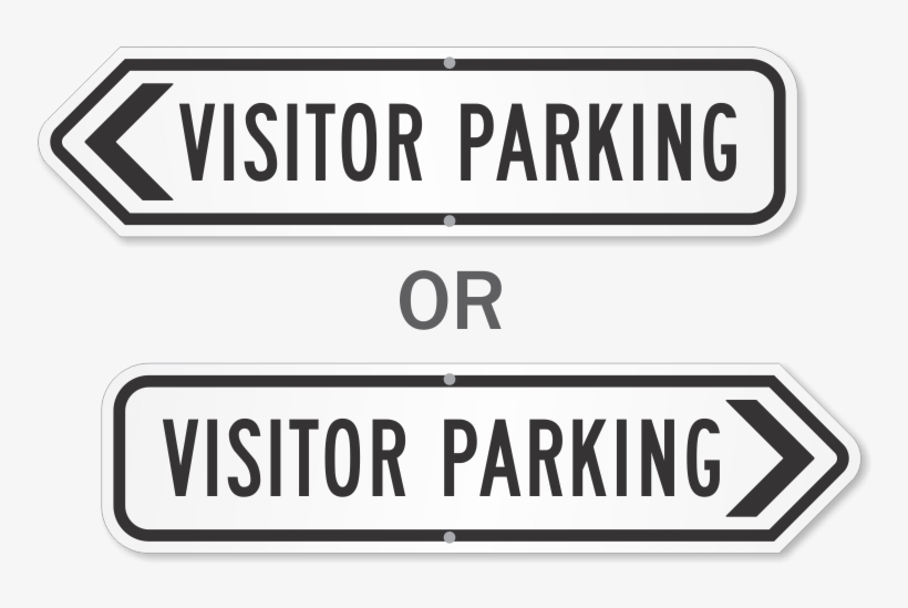 Visitor Parking Arrow Sign - Parking Sign, transparent png #314247