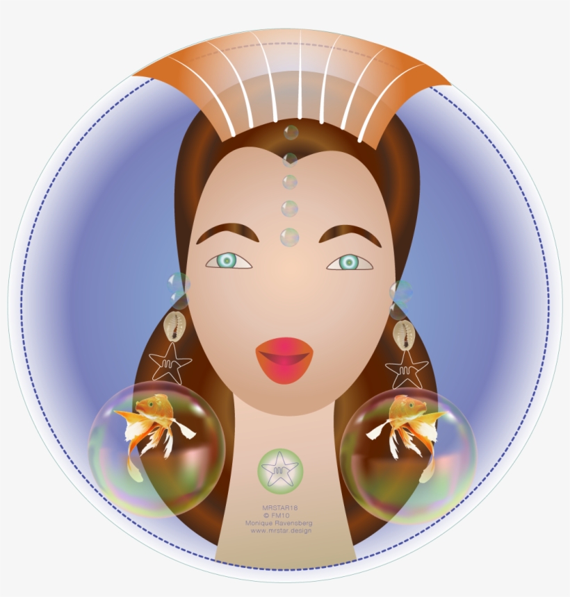 Illustration Of The Full Moon With The Face Of A Woman - Cartoon, transparent png #314411