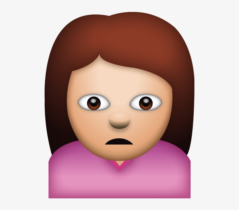 Download Ai File - Sad Girl Emoji Png, transparent png #314527