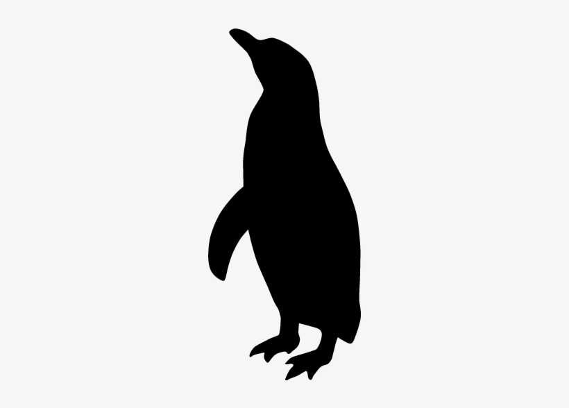 Penguin Silhouette Png - Black And White Penguin Png, transparent png #314684