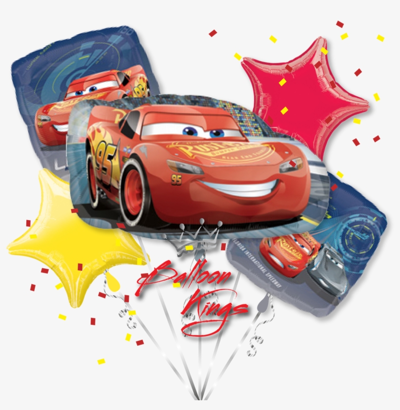 Lightning Mcqueen Bouquet Balloon Kings - Cars 3 Lightning Mcqueen Shape Foil Balloon, transparent png #314802