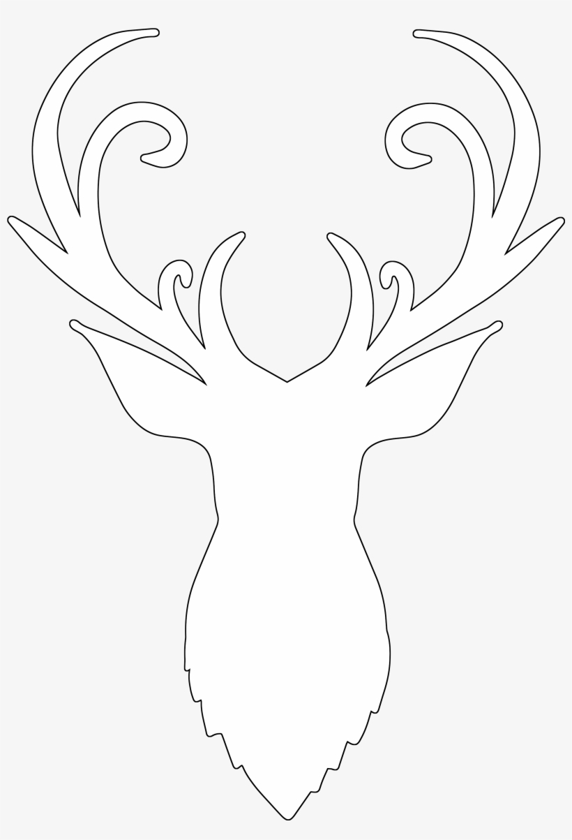 Here For The White Outlined Silhouette - Deer, transparent png #315005