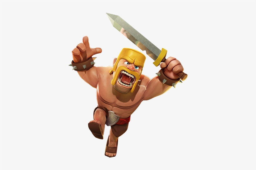 Barbaros Clash Royale Png - Clash Of Clans Barbarian Png, transparent png #315269